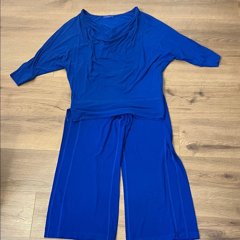 fresh produce Royal Blue Wide-Leg Track Pants & Top Set